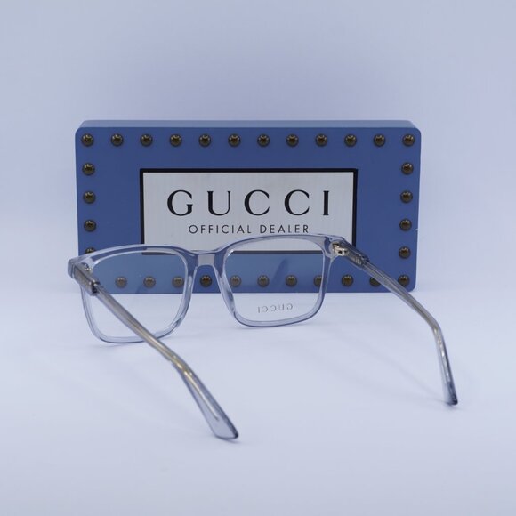 Gucci GG1120O 005 Square 55mm Eyeglasses - Transparent Blue - Picture 7 of 12